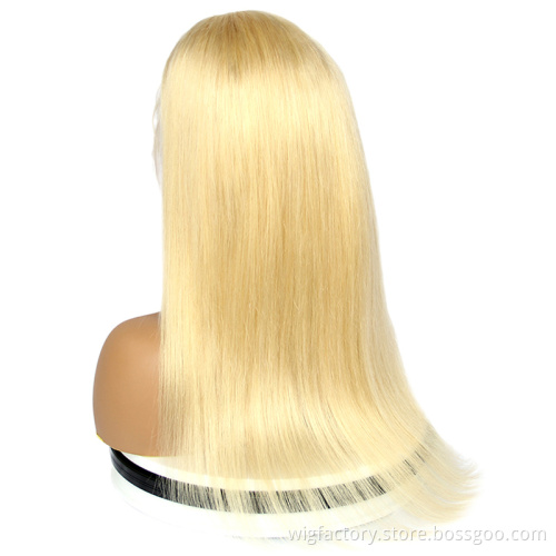 Xuchang supply wholesale prices make your own lace front raw virgin human hair wigs blonde
